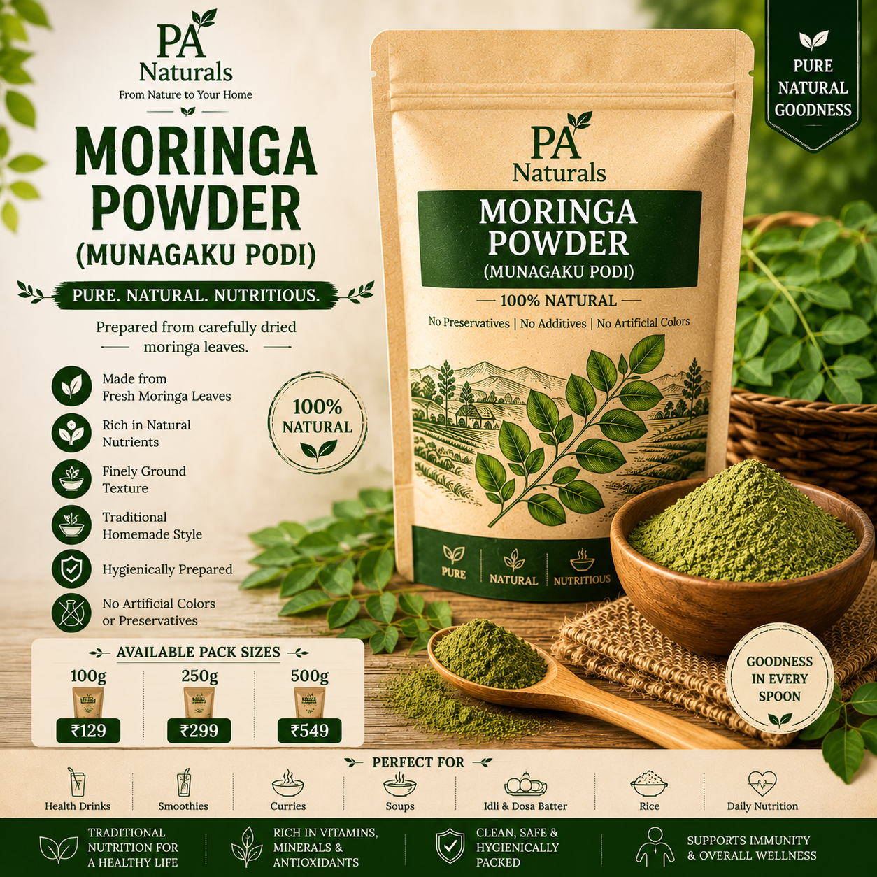 Moringa Powder(Mungaku podi)