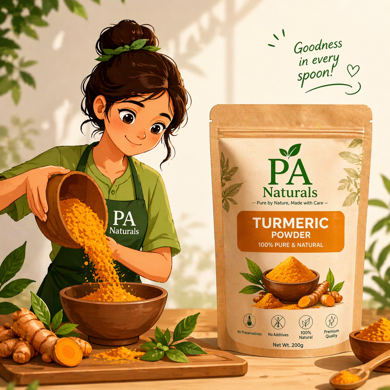PA Naturals Turmeric Powder (100% Pure)