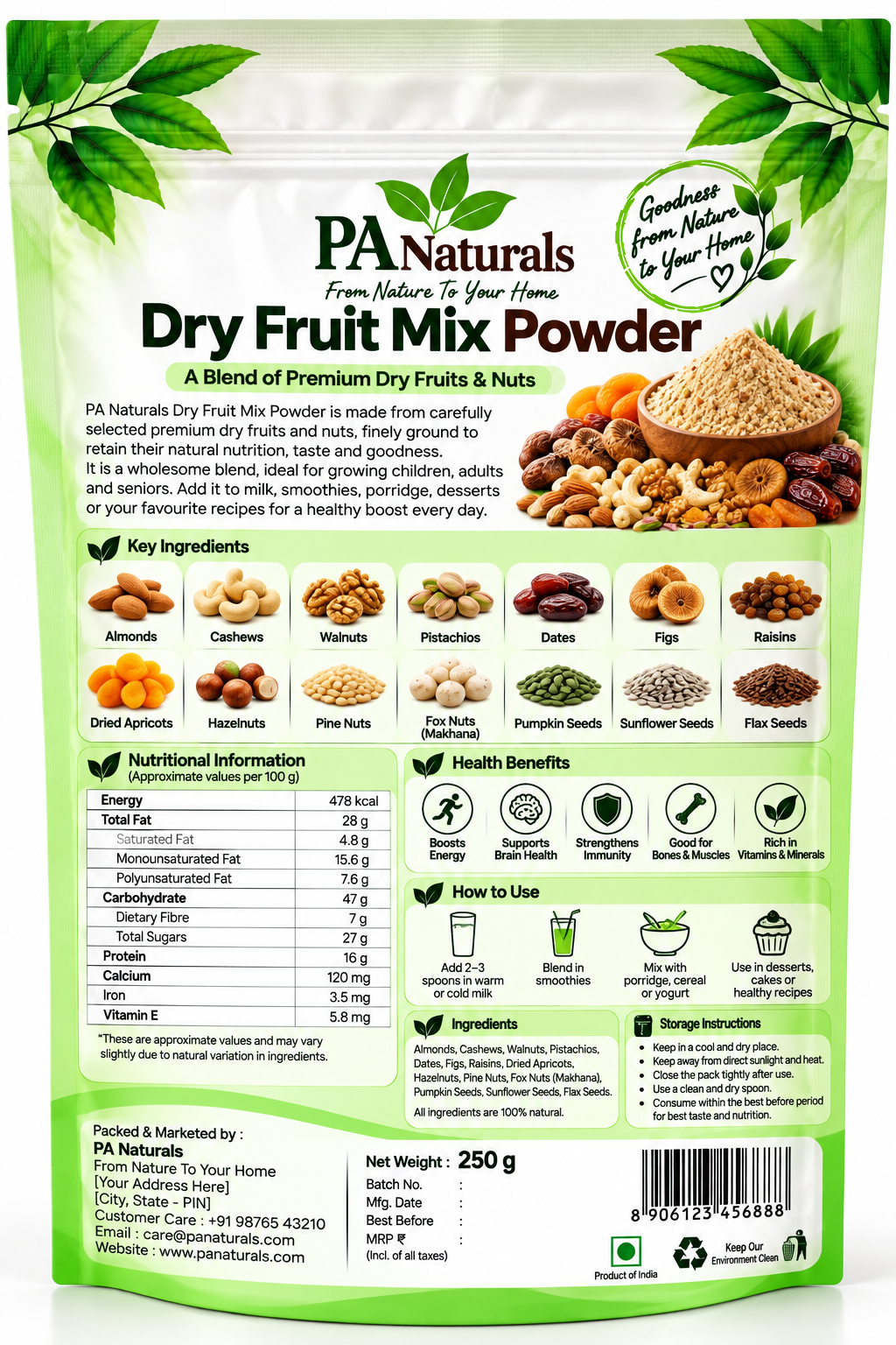Dry Fruit Mix Powder