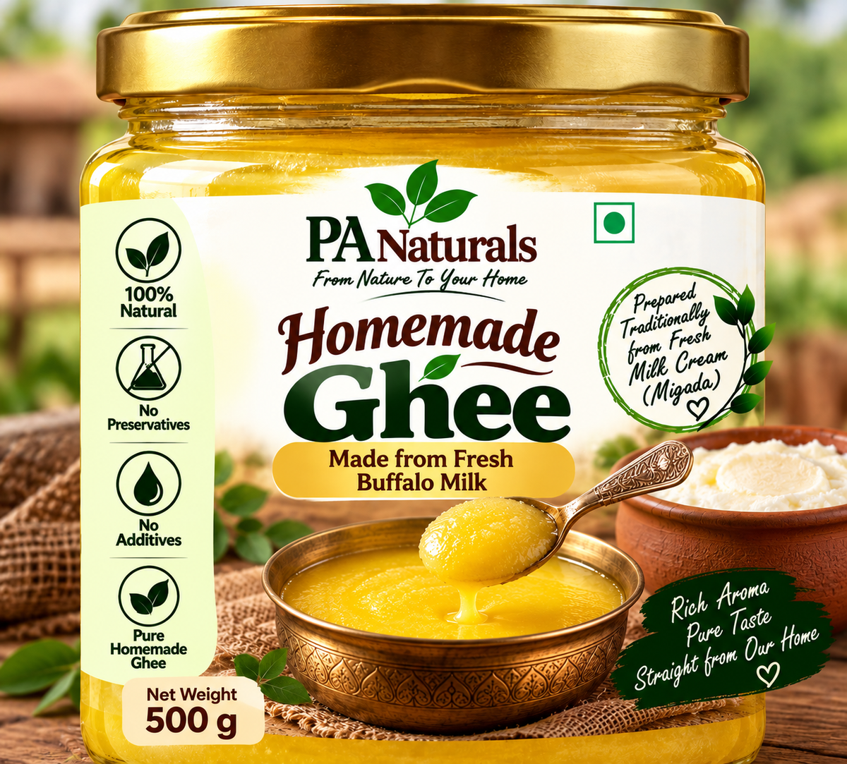 Homemade Buffalo Ghee