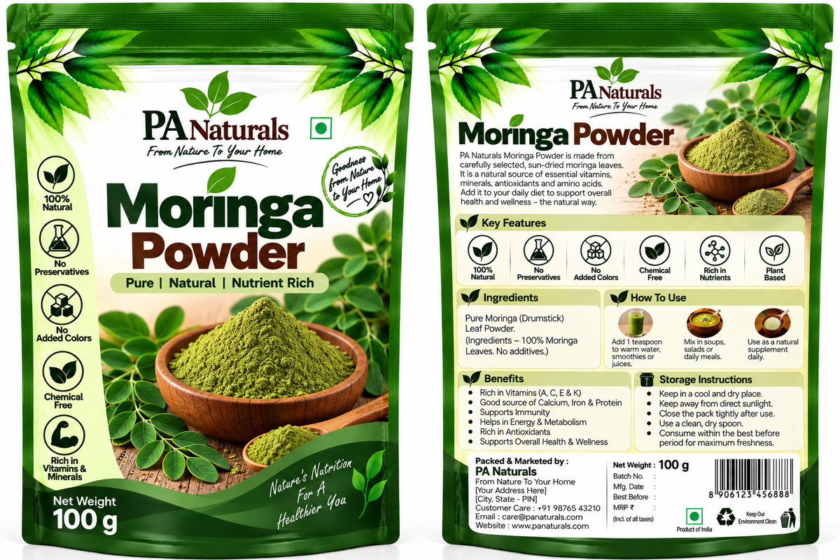 Moringa Powder (Munagaku / Drumstick Leaf Powder)